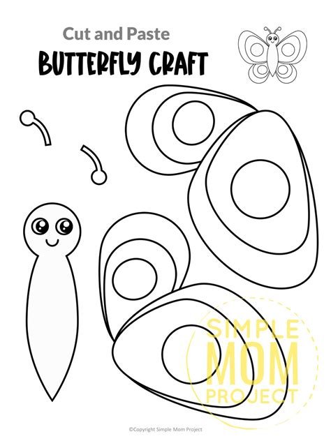 Free Printable Butterfly Craft Template - Simple Mom Project