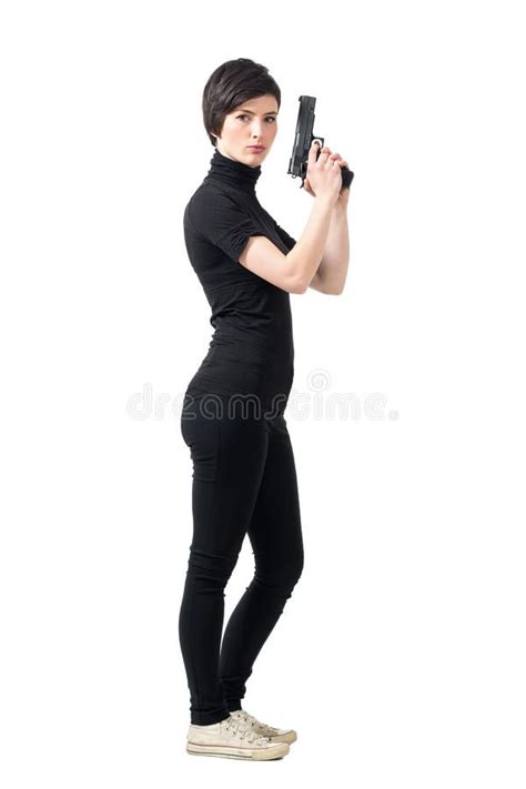 Girl Holding Gun Photography