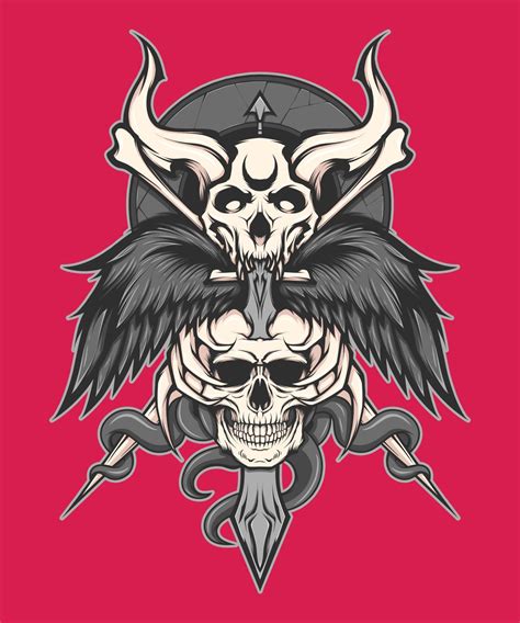 Skull Illustration Vector Image 12676708 Vector Art at Vecteezy