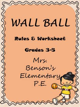 Mrs Benson's Wallball Rules and Worksheet by Mrs Benson's PE | TPT