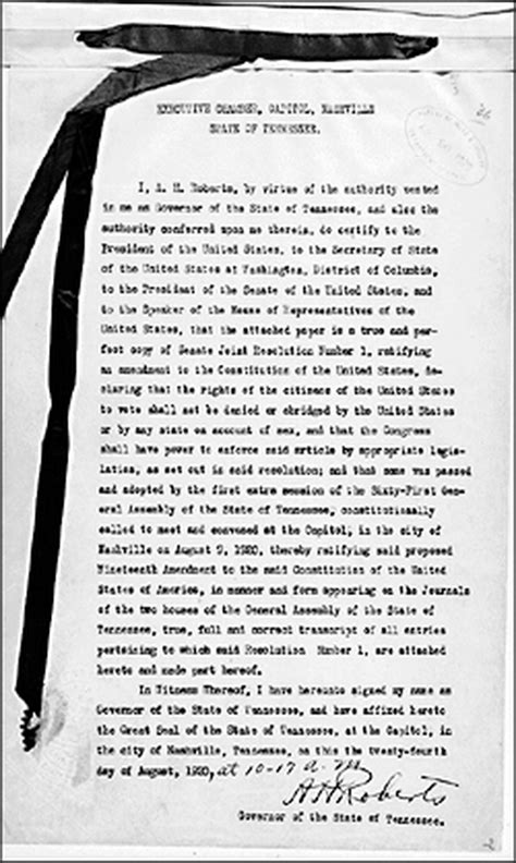 The Nineteenth Amendment - War of the Roses: Women Suffrage in TN