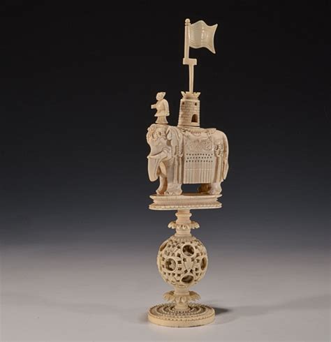 ANTIQUE CHINESE IVORY CHESS PIECE - Richard Gardner Antiques