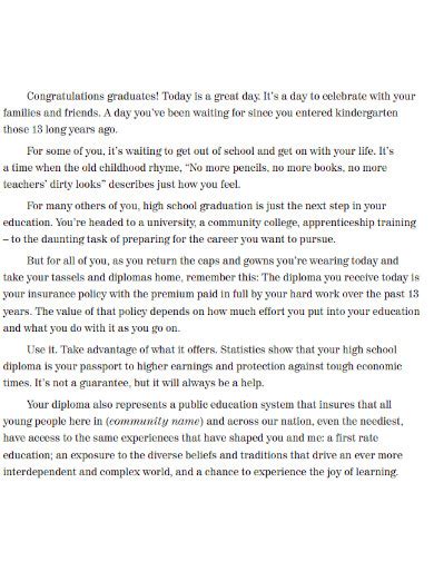 Student Graduation Speech - 17+ Examples, Format, How to, Pdf