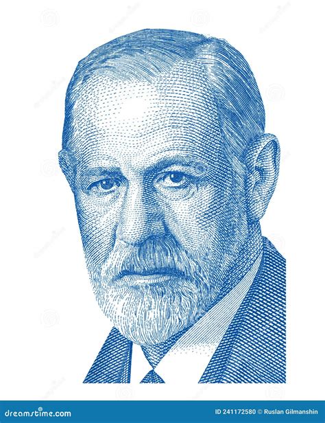 Sigmund Freud Portrait from Austria Schilling Banknote. Austrian Famous Neurologist Who Founded ...