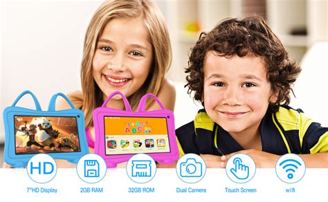 Amazon.com : Kids Tablet 7" Android Toddler Tablet for kids 32GB Wifi Learning Tablet with ...