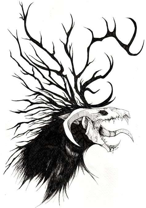 Wendigo | Mythical creatures art, Scary art, Dark art drawings