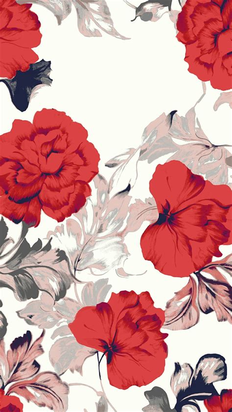 Red Floral Wallpapers - Wallpaper Cave