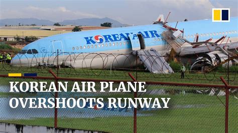 Korean Air plane with 173 on board damaged after overshooting runway in ...