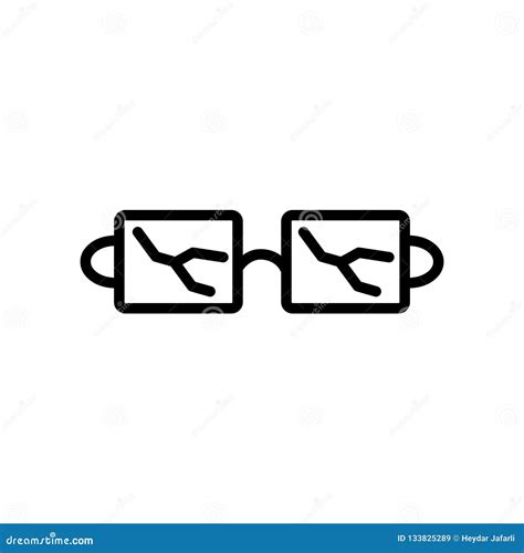 Broken Glasses Icon Vector Isolated on White Background, Broken Stock ...