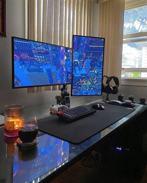 Dual Monitor Setup for Gaming Room | Room setup, Home studio setup, Gaming room setup