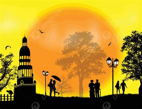 Lovers In Beautiful Landscape Proposal Sunset Sun Vector, Proposal, Sunset, Sun PNG and Vector ...