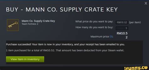 BUY - MANN CO. SUPPLY CRATE KEY Mann Co. Supply Crate Key What price do ...