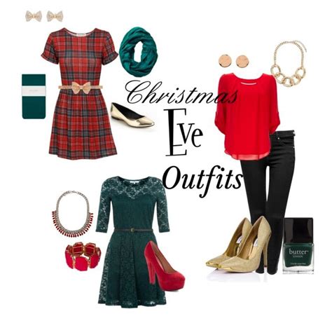 christmas eve outfits with red and green accessories