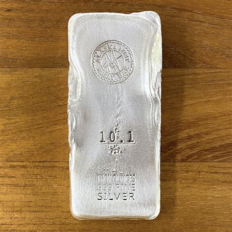 10 oz. Silver Hand Poured Classic Assay Bar - Alaska Mint