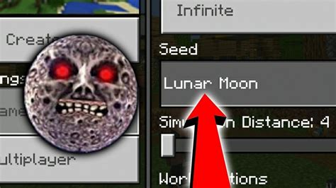 Lunar Moon In Minecraft! (Minecraft PE Lunar Moon Seed) - YouTube