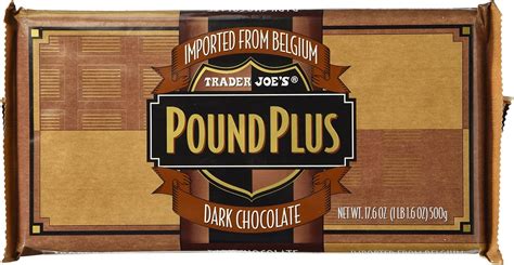 Amazon.com : Trader Joes Pound Plus Dark Chocolate 17.6 oz : Candy And ...