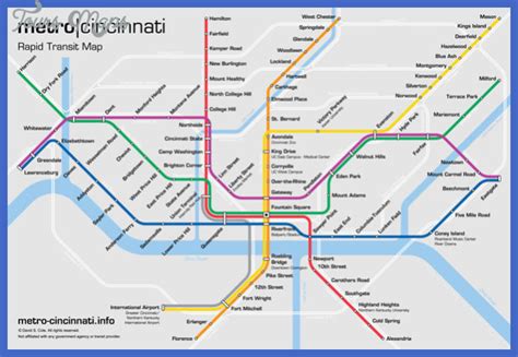 Cincinnati Subway Map - ToursMaps.com