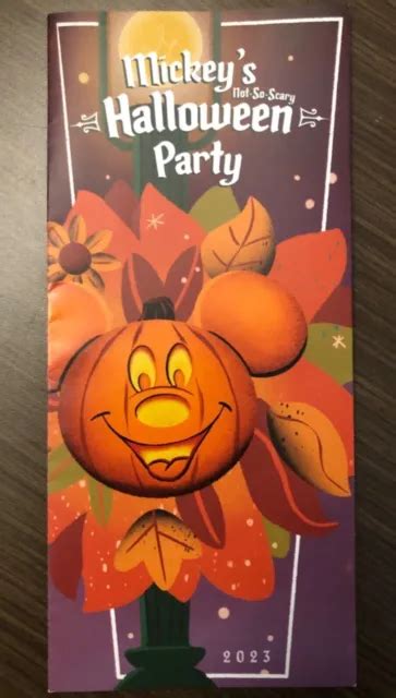 DISNEY MAGIC KINGDOM 2023 Mickey’s Not So Scary Halloween Party Park Map New $3.69 - PicClick