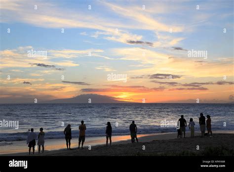 Hawaii, Maui, Wailea, beach, sunset Stock Photo - Alamy