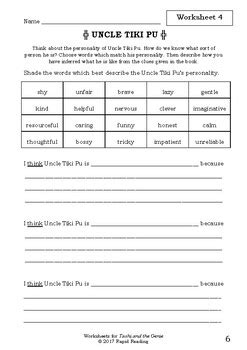 Tashi and the Genie by Anna and Barbara Fienberg - Worksheets - Comprehension