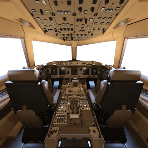 Cockpit of Boeing 777-300ER 3D model | CGTrader