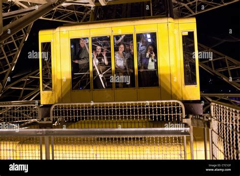 Inside Eiffel Tower Elevator