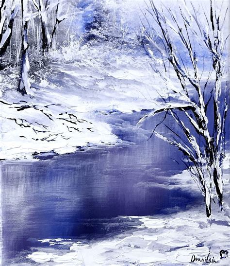 Easy Winter Landscape Paintings