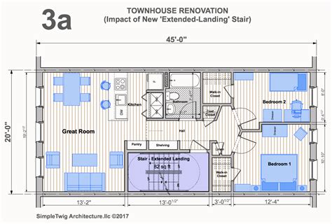 Analysis of Residential Stair Configurations for Townhouses | Architect ...