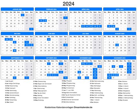 Kalender 2024 Zum Ausdrucken