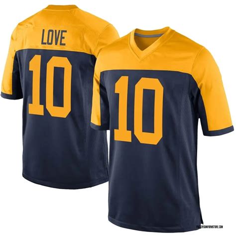 Nike Jordan Love Green Bay Packers Men's Game Navy Alternate Jersey