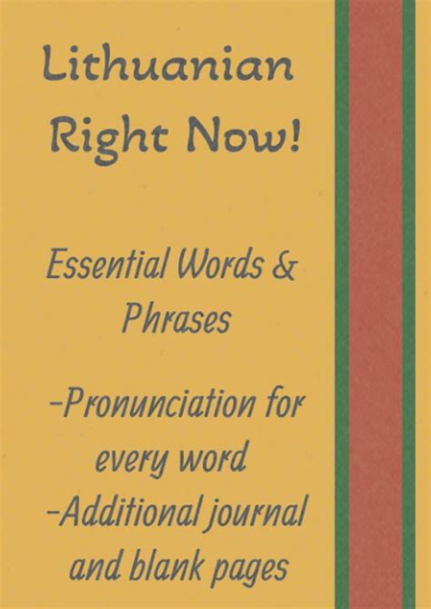 [PDF] Lithuanian Right Now!: Essential Words Phrases with Pronunciation for Every - Lithuanian ...