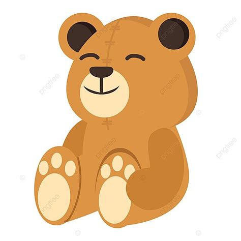 Happy Brown Teddy Bear Cartoon Hug Honey Graphic Vector, Hug, Honey ...