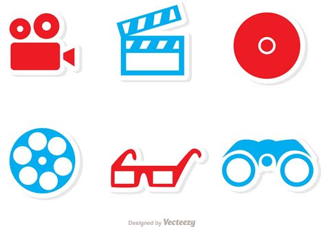 Cinema Icon Vectors Pack 1 - Download Free Vector Art, Stock Graphics & Images