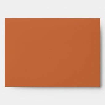 Elegant Names Burnt Orange Wedding Return Address Envelope | Zazzle