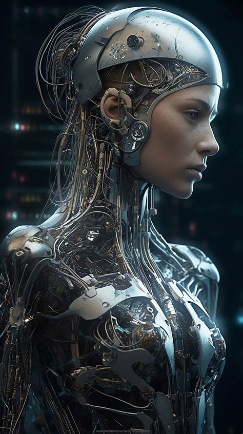 Download Ai Generated, Cyborg, Female. Royalty-Free Stock Illustration ...