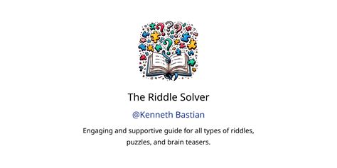 The Riddle Solver GPTs features and functions, examples and prompts | GPT Store