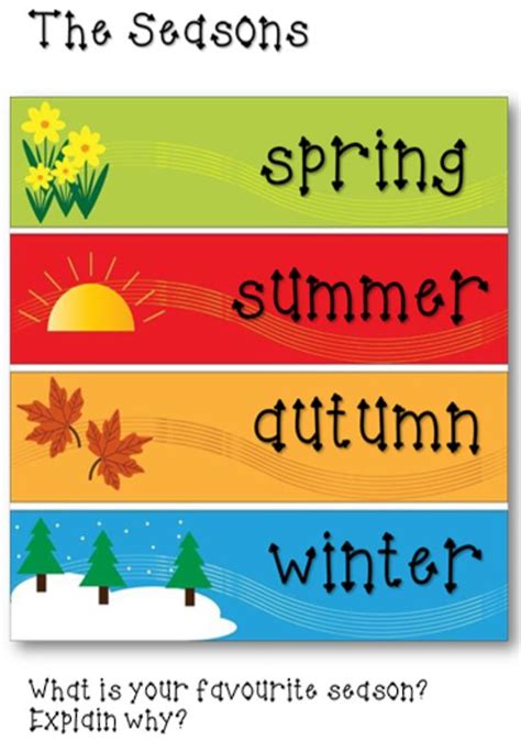 How To Teach Seasons To Kindergarten