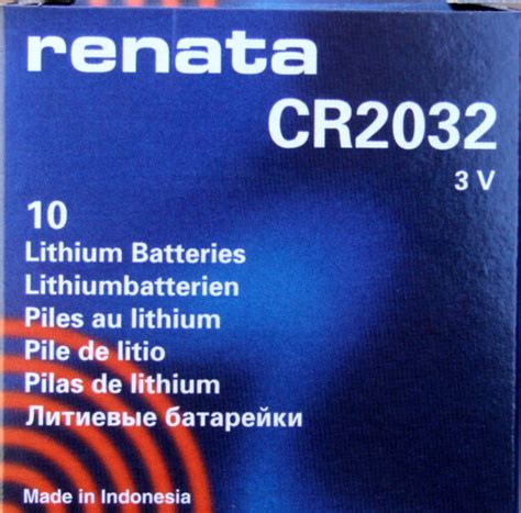 RENATA CR2032 LITHIUM COIN BATTERY (Box of 10) – Batteries Direct