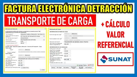 EMISIÓN FACTURA ELECTRÓNICA CON DETRACCIÓN 2023 SERVICIO DE TRANSPORTE DE CARGA - YouTube