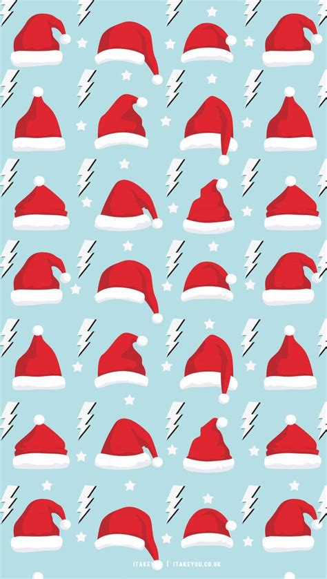 40+ Preppy Christmas Wallpaper Ideas : Santa's Hat Wallpaper for iPhone ...