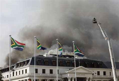 Suspect in South Africa's Parliament fire appears in court