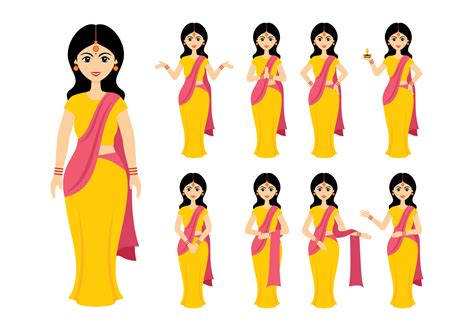 Indian Women Vector 129449 Vector Art at Vecteezy