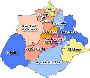 Vacaciones en Mexico: Mapas del Estado de Aguascalientes - México