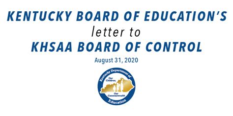 Kentucky Board of Education sends letter to KHSAA urging consideration ...