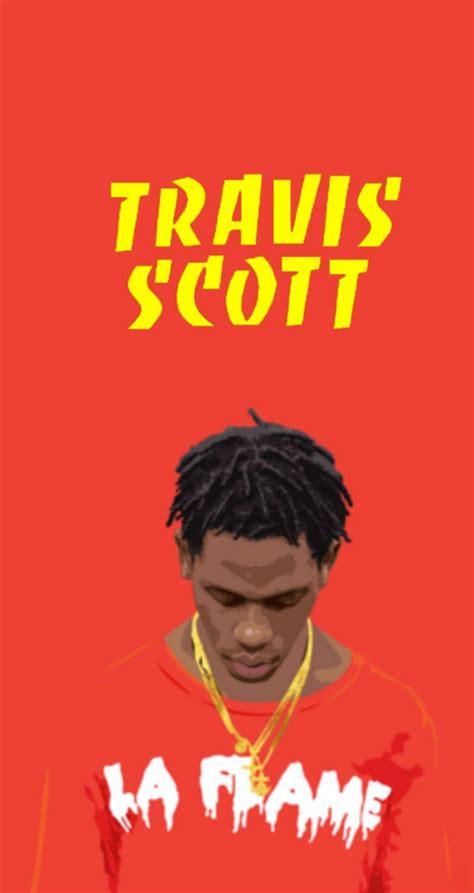Download Travis Scott La Flame Rap Album Art IPhone Wallpaper | Wallpapers.com