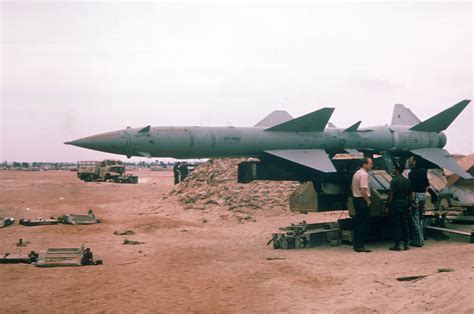 A Soviet-made SA-2 surface-to-air missile and launcher - NARA & DVIDS Public Domain Archive ...