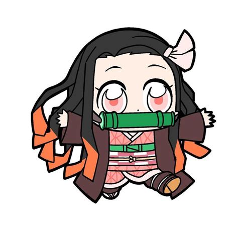 Nezuko Cute Sticker Sticker by hxer6 | Chibi, Anime chibi, Cute animal ...