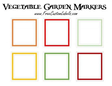 Printable Vegetable Garden Markers | Free Instant Download