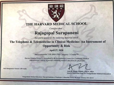 Medical Degree Certificate