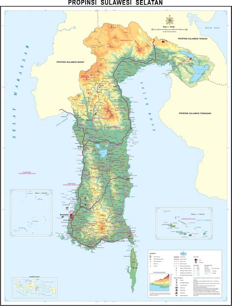 Peta Sulawesi: Peta Provinsi Sulawesi Selatan